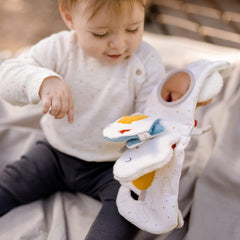 Fehn Soft carte cu poze elefant - cu țesătură din bumbac organic cu motive de animale & Fehn crackling stea de mare - jucărie pentru bebeluși pentru apucat și jucat - jucărie pentru bebeluși cu animale care ruginesc Jucarii Bebe Naty Shop