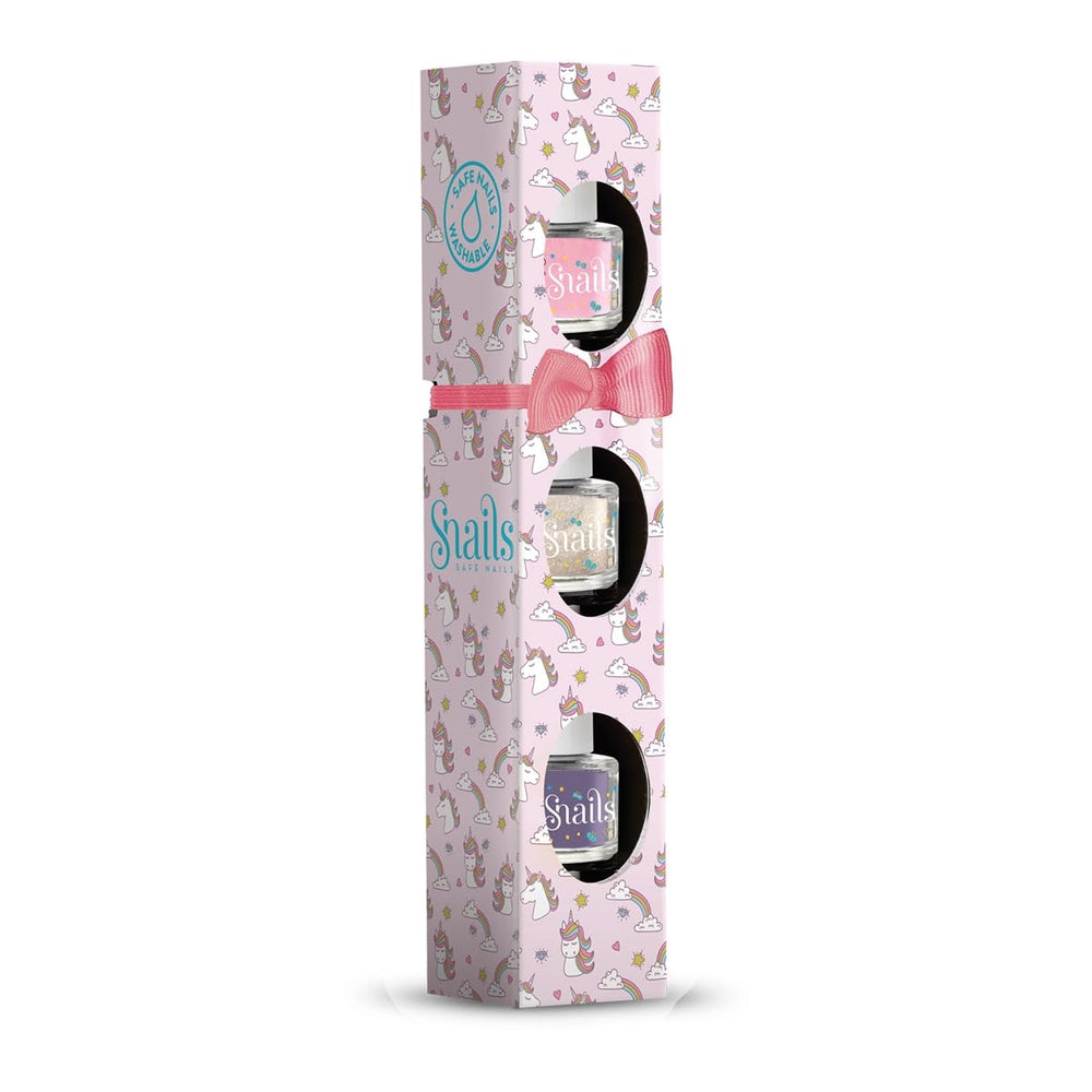 Snails Kids Coffret cadeau de vernis à ongles 510409, mini licorne 3 x 5 ml, à base d'eau, lavable, sûr, végétalien