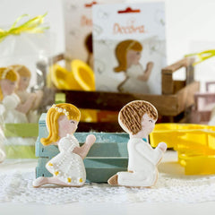 0803038 Boîte à biscuits Communion des filles 8,5 x 6 x 2 Î cm