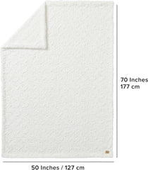 UGG Adalee 10483 Couverture douce en fausse fourrure, réversible, luxueuse, confortable, moelleuse, moelleuse, style hôtel, bohème, décoration de la maison, couvertures douces, luxueuses et confortables pour canapé, 178 x 127 cm, lits et couvertures UGG