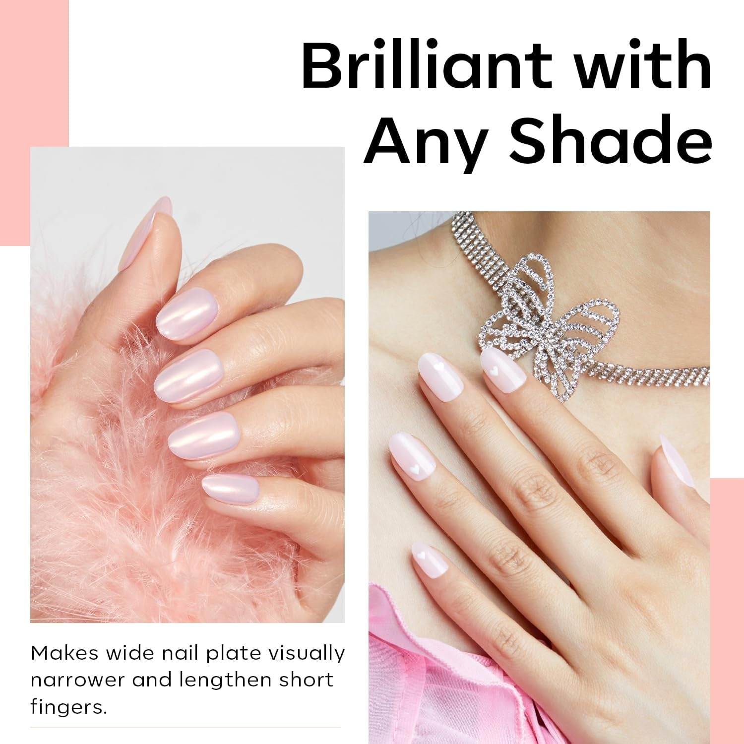 Modelones Tips Unghii 510 Piese - Set Tips Unghii Acoperire Completă, Set Tips Gel, Tips Unghii Rășină PMMA Pre-Lustruire, Unghii Artificiale pentru Lipire pe Nail Art DIY, Squoval Scurt