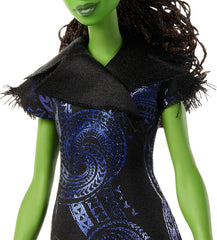 Mattel Wicked: for Good de Universal Pictures chante Elphaba-Modepuppe avec tenue vestimentaire, inspiré du film, chanté pour Good en anglais, JFM09