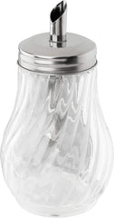FMprofessional Distributeur de sucre FLEURETTE 280 ml, récipient en verre, récipient pour un dosage facile, récipient pour diverses occasions, récipient de haute qualité (couleur : argent), quantité : 1 pièce