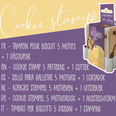 ScrapCooking - Tampon à pâtisserie en bois Halloween Designs - avec 1 forme de biscuit et cube en relief à 5 faces - 5298