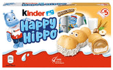 Kinder Happy Hippo Noisette - Spécialité Gaufrettes Croquantes au Lait et Crème de Noisettes - Bonbons Carnaval et Mardi Gras - 1 paquet contenant 5 barres individuelles de 20,7 g chacune