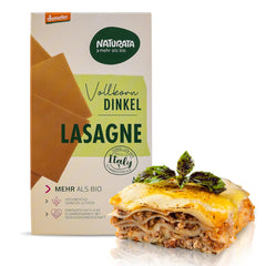 Feuilles de lasagnes à l'épeautre entier biologique, 250 g | Sort de Déméter des Alpes souabes | Saveur délicate de noix pour les lasagnes et les ragoûts