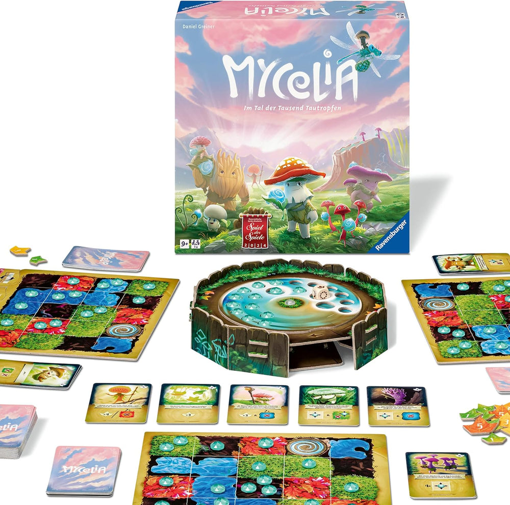 Ravensburger 27489 - Mycelia - Joc de construire a pachetelor de cărți pentru familii, joc de societate pentru adulți și copii cu vârsta de 9 ani și peste - joc de strategie simplu pentru 1-4 jucători