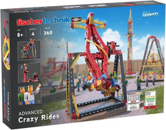 fischertechnik 569019 Advanced Crazy Rides - Bausatz Freizeitpark, Baukasten mit Karussell et Free Fall Tower, enfants à partir de 8 ans