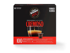 Caffè Vergnano 1882 - Café expresso compostable, compatible avec Nespresso, Cremoso (crémeux) - Packung Enthält 100 Kapseln