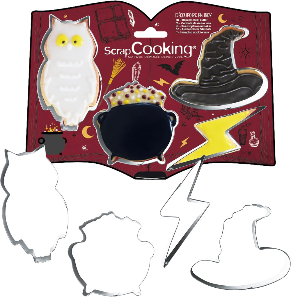 ScrapCooking Emporte-pièces en Acier Inoxydable 4 pièces Accessoire de pâtisserie décoration d'anniversaire - 2071