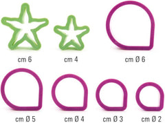 KIT 7 Lot d'emporte-pièces roses, plastique, violet, 8,5 x 8,5 x 5 cm