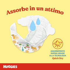 Couches Huggies Unistar, taille 4 (7-14 kg), paquet de 128 couches (de base)