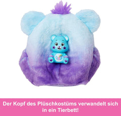 Barbie Cutie Reveal, poupée avec accessoires, Care Bears série 2, Dream Bright Bear avec 10 surprises, dont un changeur de couleur et un mini ours, JFV61