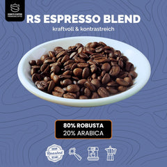 KING'S COFFEE - AMESTEC RS ESPRESSO - 1 kg de grains de café forts et aromatiques - café à faible acidité - café en grains entiers - torréfaction en petits lots d'Italie - grains d'espresso pour machines entièrement automatiques et machines à porte-filtre