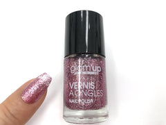 Glam'Up Paris, vernis à ongles ultra brillant, longue tenue et à séchage rapide, n°1. 129, paillettes roses