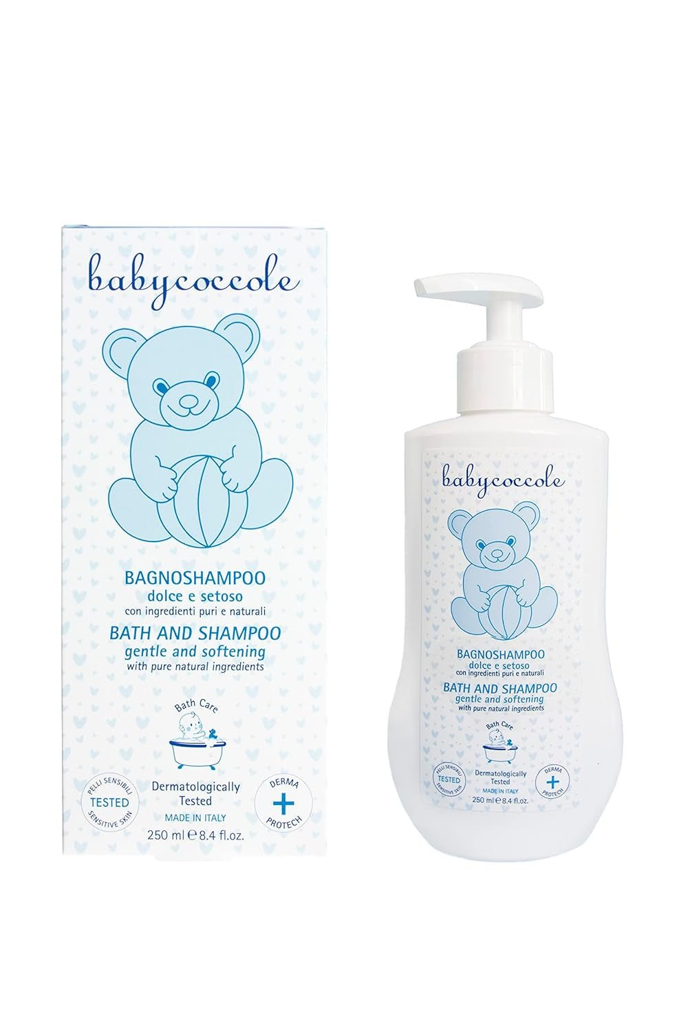 Shampoing de bain Babycoccole pour bébés et enfants, aux extraits de fleur de lotus et ingrédients naturels, pour peaux sensibles, 250 ml Enfants - Bain et Soin Naty Shop 250 Ml (1 pack)