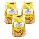 Penne aux pois chiches biologiques italiennes, pâtes protéinées à base de farine de pois chiches 100 % biologique, riches en fibres, végétaliennes, sans gluten, paquet de 3 x 350 g