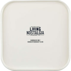 KitchenCraft Living Nostalgia Lot de 3 pots de conservation pour thé, sucre et café dans une boîte cadeau, acier, crème antique, 11 cm x 11 cm x 17 cm, boîtes de conservation alimentaires bleues vintage Naty Shop