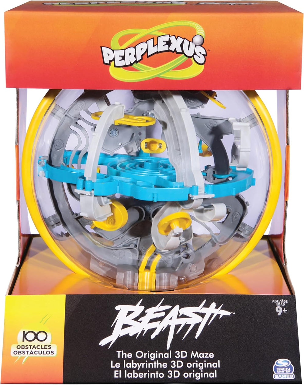 Spin Master Games - Labirint cu bile 3D Perplexus Beast cu 100 de obstacole, joc de răbdare pentru copii de 9 ani și peste și adulți