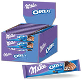 Barres de chocolat Milka – Chocolat au lait alpin avec morceaux de biscuits au cacao et garniture fine de crème de lait – 36 x 37g