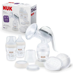 Ensemble tire-lait manuel NUK, oreiller en silicone souple, 2 biberons parfaitement combinés, 150 ml Accessoires Alimentation et allaitement Bebe Naty Shop Handmilchpumpe Set