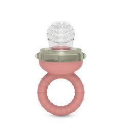 Suavinex Anneau de dentition pour bébé, anti-étouffement, qualité alimentaire, silicone, avec couvercle, facile à nettoyer, passe au lave-vaisselle et au congélateur, apaise les gencives, 6 mois et plus, rose