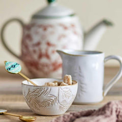 Cană de lapte Bloomingville, alb de iarnă, cu brad de Crăciun, 145 ml, pentru tacâmuri