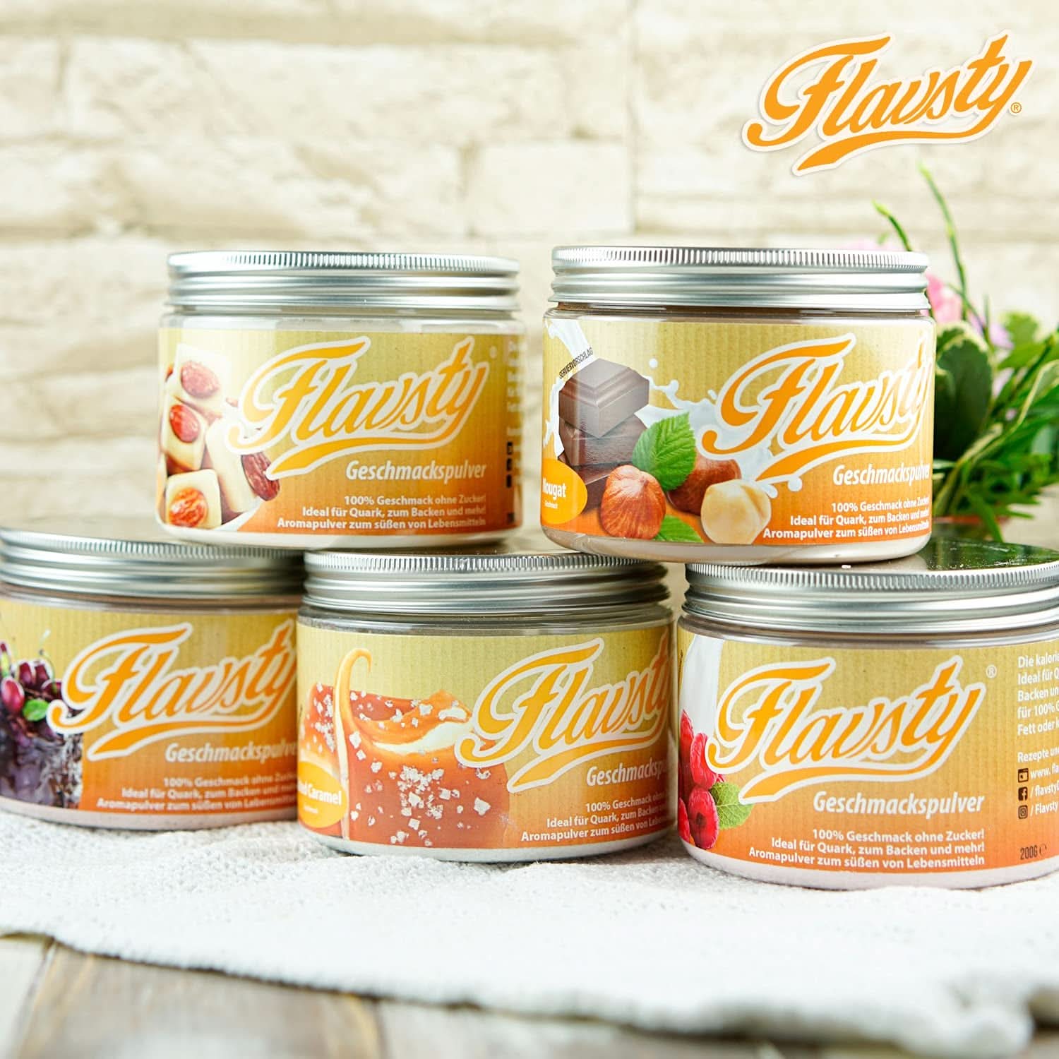 Flavsty® Flavour Powder Marzipan, pungă de 50 grame (10 porții) Arome Naty Shop