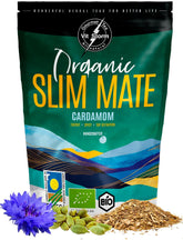 VITSTORM® Slim Tea Cardamom – Ceai Yerba Mate BIO – Cură de detoxifiere și ceai diuretic – 100G