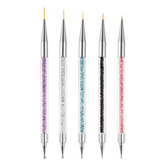 Sularpek Nail Art Pinsel, 5 Stück Nageldesign Pinsel, Nail Art Dotting Tools, Nail Art Liner-Pinsel, Zum Herstellen von Nagellack, Punktieren, Feinmalerei, DIY