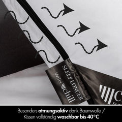 Oreiller 80X80 Cm - Design 2 en 1 - oreiller dans oreiller - grand oreiller de couchage respirant et lavable et 100% vegan - 2 oreillers 3 options - oreiller avec garnissage 600G & 1200G Oreillers standards Naty Shop