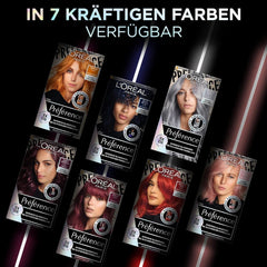 L'Oréal Paris Intensive permanent hair color, Până la 8 săptămâni de păr strălucitor și culoare intensă, Préférence Vivid Colors, Culoare: 8.624 BRIGHT RED, 1 buc (pachet de 2) Vopsea pentru par Naty Shop