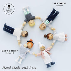 – Ensemble de jeu de maison de poupée en bois My Doll Family | Daisylane Ensembles d'accessoires pour maison de poupée pour filles – À partir de 3 ans P053
