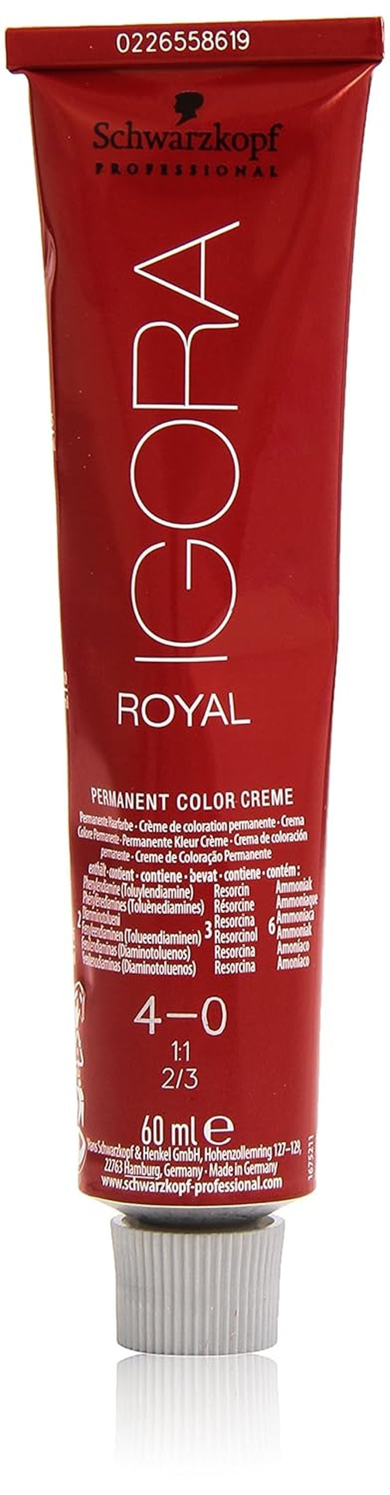 Schwarzkopf IGORA Royal Premium Hair Colour 4-0 maro mediu, 1 pachet (1 x 60 g) Vopsea pentru par Naty Shop Titlu implicit