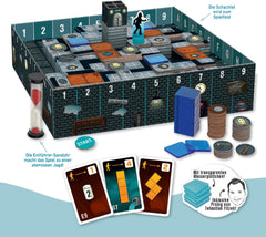 Moïse. Sebastian Fitzek Underground, un jeu de thriller 3D innovant pour les fans d'escape game, un jeu de société coopératif de Marco Teubner avec différents niveaux de difficulté, à partir de 12 ans.