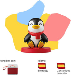 Personaj sonor - Colinde de Crăciun - cântece - jucărie, conținut educațional, în spaniolă, pentru fete și băieți de la 0 ani, multicolor, FFL30004 Jucarii Bebe Naty Shop