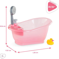 Corolle 9000141660 - Baignoire Mon Grand Poupon avec fonction pompe et canard en caoutchouc pour toutes les poupées 30-36 cm, 32,5 cm, à partir de 3 ans