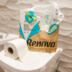 Papier toilette Renova 100% RECYCLÉ 9 rouleaux, blanc, normal