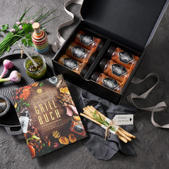 Ankerkraut Grillbuch-Set mit 6 Streuern, 1320g Gewürze plus Buch im Bundle