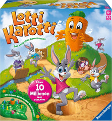 Jeux pour enfants Ravensburger 22343 - Lotti Karotti - Jeu de course pour 2 à 4 joueurs, Jeu pour enfants à partir de 4 ans - Cadeaux d'anniversaire