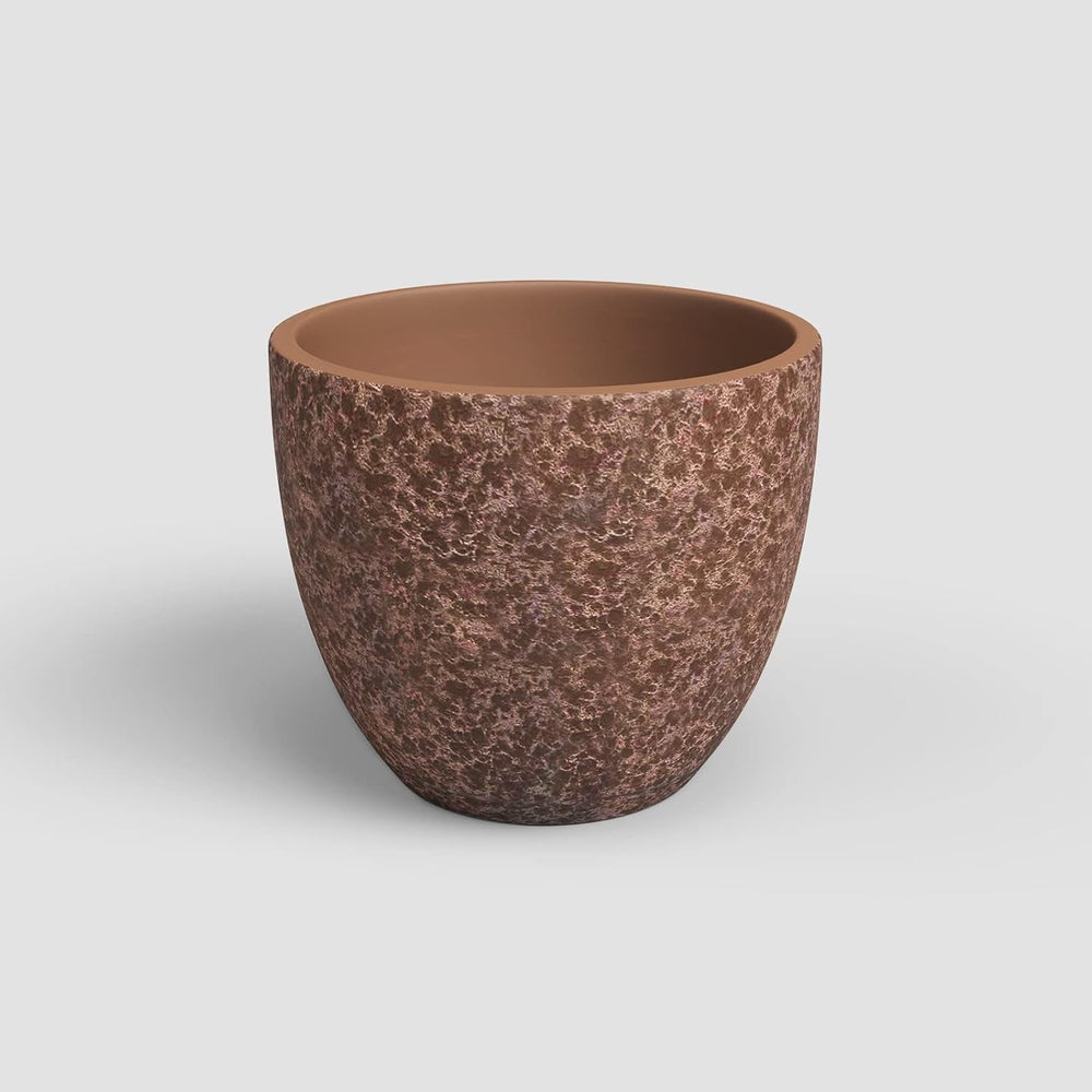 Pots de fleurs Artevasi Hestia, pots de fleurs, pots décoratifs, texture complexe, céramique faite à la main, couleur terre cuite, 17 cm