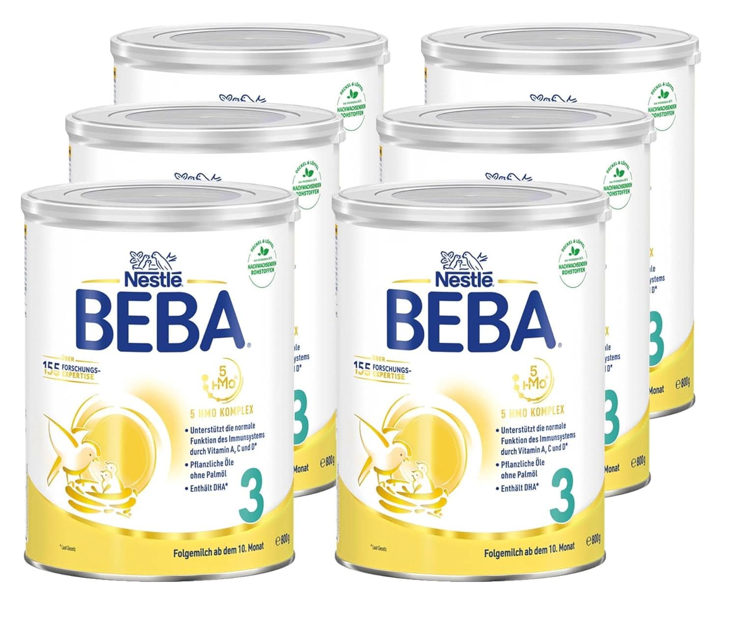 Nestlé BEBA 3 lapte praf de continuare, formulă de continuare de la 10 luni, pachet de 3 (3 X 800G) Mama si Copilul Naty Shop Dupa luna a 10-a 6 x 800 grame