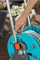 Gardena CleverRoll S kit de chariot à tuyaux, support de tuyau avec tuyau, pièces du système, buse de pulvérisation (18502-20)