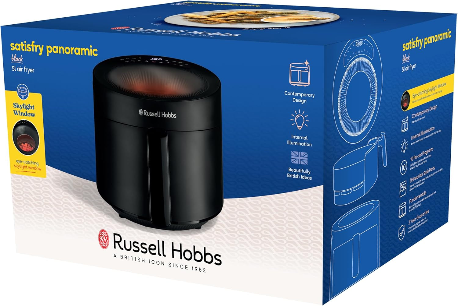 Russell Hobbs Airfryer, 5 litri, 10 programe, fereastra de vizualizare Electrocasnice Naty Shop