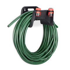 Relaxdays Support Tuyau, Support Tuyau Mural en Plastique, Support Tuyau d'arrosage, Hauteur 14 x 24 x 16 cm, Noir