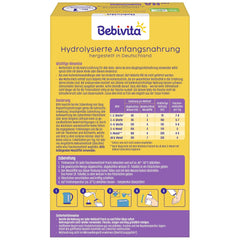 PRE HA (5 x 500g), lait en poudre hydrolysé dès la naissance, contient uniquement du lactose comme glucide, adapté à l'alimentation complémentaire