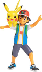 Prêt pour le combat Pokémon ! Ensemble de figurines 6 pièces - 11,4 cm Ash & Launching Pikachu, 5,1 cm Charmander, Rowlet, Tiplup, Zorua - Licence officielle - Cadeau de Pâques pour enfants, garçons et filles Figurines Naty Shop