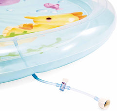 Piscine gonflable pour enfants Intex avec jet de paume, Ø 173 x 104 cm, avec pulvérisateur d'eau, raccord de tuyau, capacité 166 L, design tropical, vinyle résistant, pour enfants à partir de 2 ans (56433)