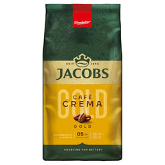 Jacobs Kaffeebohnen Café Crema Gold, vollmundig & fruchtig, préparé à Brême, Intensité 5/10, Kaffee ganze Bohnen, 1 kg