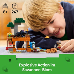 LEGO Minecraft Die Expedition zur Gürteltiermine - Jeux de jeu interactifs avec têtes de rotation et figurines de loup - Fonction TNT - Jeux de jeu pour jeunes et filles à partir de 8 ans - 21269